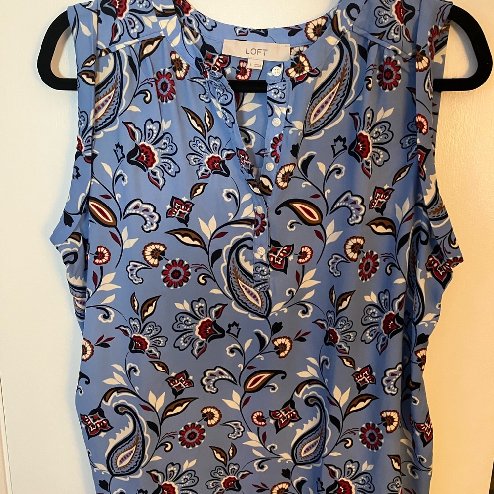 LOFT mixed media top size S